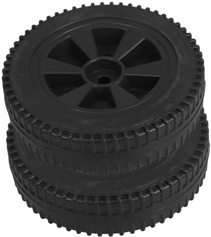 FONDOTIN 2pcs 6-inch Black Caster Wheels for Bbq Grill Cart Heavy Duty Replacement Cart Wheels for Gas Grill and Barbecue Trolley Wheelbarrow for Outdoor Use