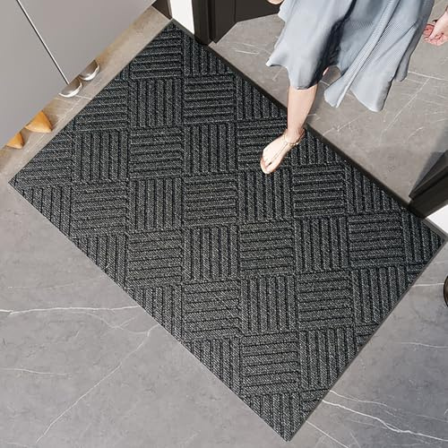 NEYTIIR Fußmatte Innen, Waschbar Fussmatt, Wasserdicht Türmatte, Hundetürmatte, Rutschfester Schmutzfänger Teppich Für Die Vordertür(A,80X150cm)