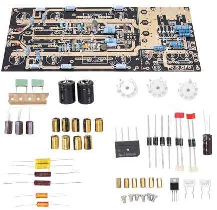 NOENNULL Phono -Verstärkerplatine, Röhrchen -MM -Turntable -Verstärker -Kit 130x285mm Platine Platine Turntable Phono Verstärkerplatine mit Kondensatorenwiderständen Dioden