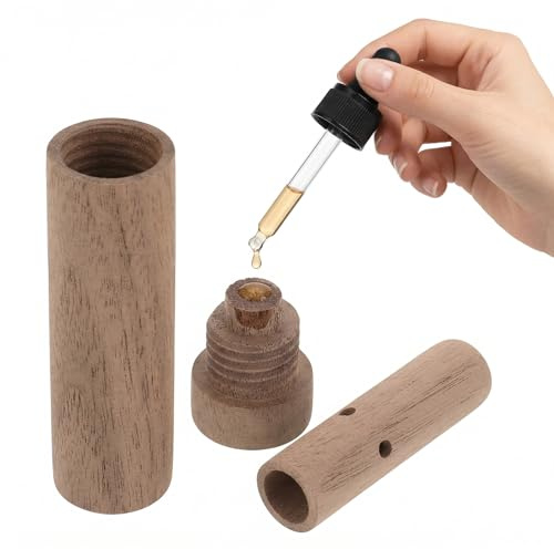 Healifty Naseninhalator Aus Holz Duft-InhalationsstäBchen Zum SelbstbefüLlen Aromatherapie-Naseninhalator Tragbarer Nasenstick FüR ÄTherische ÖLe Braun 7.50 X 1.90 X 1.90 cm 1 StüCk