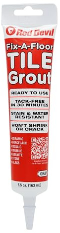 Fix-A-Floor Lechada para azulejos de 5.5 onzas líquidas, tubo de compresión gris
