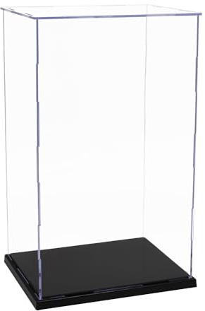Odoria Vitrine Klare Schaukasten: 30 cm Hoch für Statuen-Trophäen - Acrylschutz für Puppenfiguren im Maßstab 1/6 - Transparente Kasten zur Aufbewahrung von Sammlerstücken, Einfache Montage