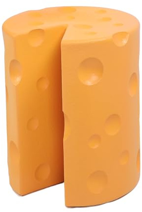 XZXCVN Creamfarbener Fußhocker Hocker Retro Käseform, Kleiner Sitzhocker für Wohnzimmer und Flur - Stilvoller Sitzkomfort, Vielseitiger Tritt und Dekoratives Wohnmöbel