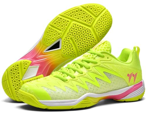 Hiuzylqx Scarpe da Tennis da Uomo Leggere e Traspiranti, per Badminton e Pickleball, per Tutti i campi, Squash, pallavolo,B,43 EU