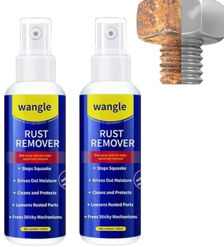 Wangle Rostschutz-Schmierspray & Rostentferner – Schnelle Wirkung,Vielseitige Anwendung & Langanhaltender Schutz,Metall Rostentferner,Rostumwandler Sprayer,Rostlöser Spray für Metall & Auto (2PCS)