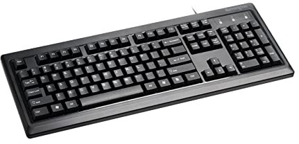 Kensington ValuKeyboard Teclado con cable para PC, portátil, PC de escritorio, ordenador y notebook, el teclado es compatible con Dell, Acer, HP, Samsung y más, con diseño español, Negro (1500109ES)