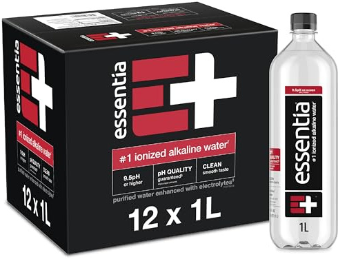 Essentia Ionized Alkaline Water, 9.5 Ph Until Opened, 99.9% Pure, Bottled Water, 12Pk
