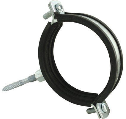 HT-Schelle,schallgedämmt mit Stockschraube 8x80 DN70