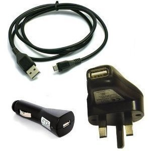 I-boyz Lot Adaptateur + Chargeur Automobile + câble de Chargement et de données Micro USB pour Google ASUS/Samsung Nexus 4/7 / 10