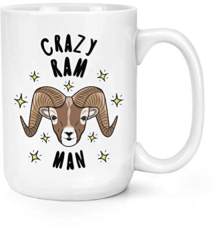 Crazy RAM Mann Sterne 15oz Große Becher