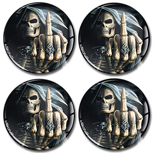 SkinoEu Nabendeckel Nabenkappen Aufkleber 3D Domed 4 Stück Emblem A 2570