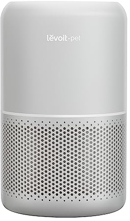 Levoit Air Purifier for Pets, Home, Medium Rooms, and Bedrooms, HEPA Sleep Mode, AHAM Verifide, Efficient Main Filter for Pet Dander, Odors, Captures Smoke, Dust, Pollen, Pet Lock, Core P350-P, Grey