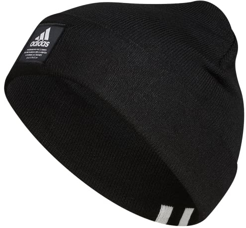 adidas Herren Amplifier Fold Beanie, Schwarz/Weiß F22, Einheitsgröße