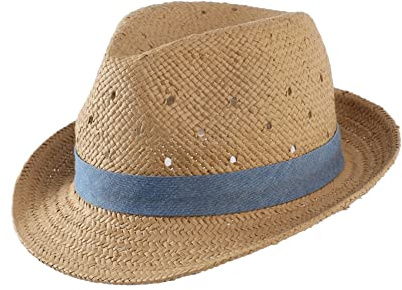 LLmoway Kids Fedora Hats Baby Infant Straw Hat Handmade Breathable Lightweight Beach Cap Brown 1-2T