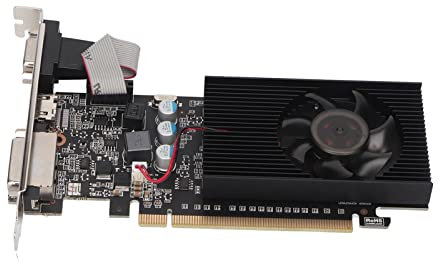 GT610 2GB DDR3 Graphics Card, 64bit 1000MHZ Low Graphics Card, 2K Video Card Computer Graphics Card with HDML/VGA/DVI, PLUA AND PLAY