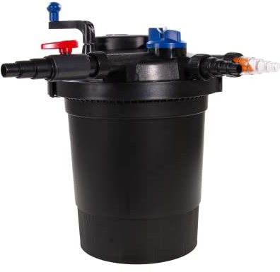 AquaForte GPF-10000 (11 Watt) Filtre sous Pression, Puissance 11 Watt, Tension 230V, Entrée/Sortie 19/25/32/40mm, Débit recommandé 10.000 l/h, Convient aux bassins d'agrément jusqu'à 12.000 litres