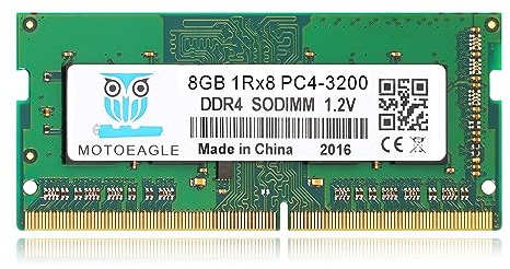 Mémoire RAM de 8 Go, 1RX8 DDR4, 3200 MHz SODIMM, PC4-25600 (PC4-3200AA) CL22, non-ECC, pour ordinateur portable.