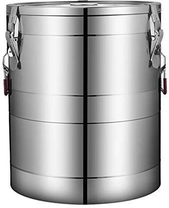ANSNOW Dispensador de Agua Caliente de Acero Inoxidable de Gran Capacidad, Calentador Frío Y Caliente de Alimentos/Bebidas, Termo de 3 Capas con Anillo de Sellado, para Tienda/Escuela/Restaurante/si