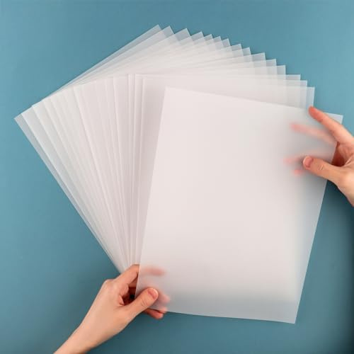 Vellum-Papier, 150 Blatt, glattes mattiertes Pergamentpapier, 21,6 x 27,9 cm, durchscheinendes Transparentpapier, 93 g/m², für Bastelarbeiten, Zeichnungen, Kartenüberzüge, Einladungen