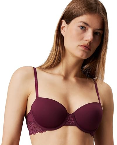 Calvin Klein Damen Balconette-BH Lightly Lined Stretch, Rot (Mauve Wine), 75D