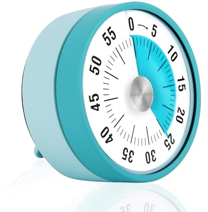 VFANDV Temporizador Visual de Cuenta Regresiva de 60 Minutos Con Soporte Plegable - Magnético Time Timer para Niños y Adultos en la Cocina
