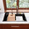 Waterfall Kitchen Sink,DeerValley Single Bowl Stainless Steel Drop-in Bar Sink with Integrated Workstation and Pull-Out Faucet - 75x46x22cm