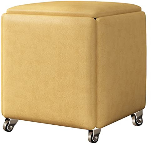Vielseitiger 5-in-1 Aufbewahrungshocker, magischer Würfelstuhl mit Rollen, multifunktionaler Küchen-Sofa, stapelbarer Hocker, gepolsterter Sitz und Metallrahmen