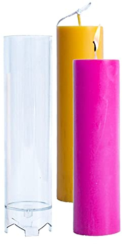 Wusideday Molde largo para velas, molde cilíndrico para velas, molde de para hacer jabón, molde cónico alto clásico, molde para hacer manualidades