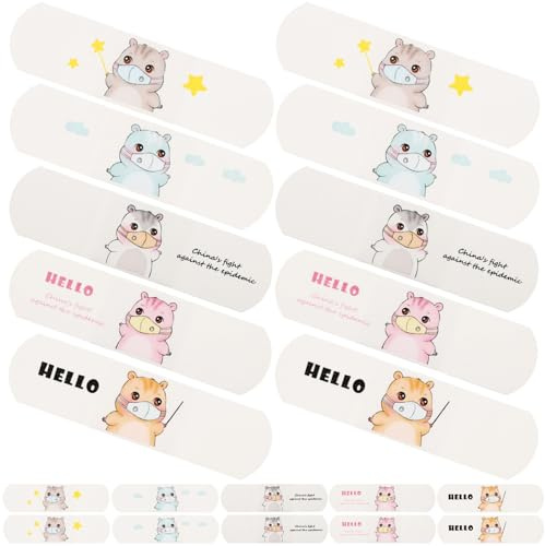 Ipetboom 60hojas Curita de Dibujos Animados Transpirable y Protector para Heridas Vendaje Hemostatico de Calidad Parches Adhesivos para Primeros Auxilios