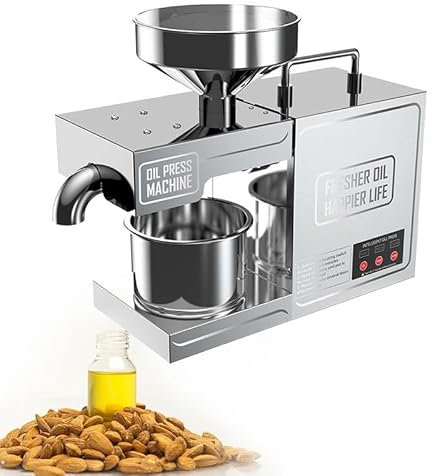 WEIMILOR Automatic Oil Expeller Machine 220V, Multi-Seed Press for Peanut/Sesame/Flaxseed, Heavy Duty Stainless Steel Design, Easy Clean & Quiet Operations