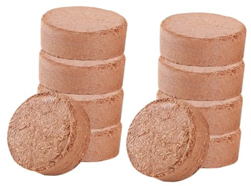 FONDOTIN 60stücke Komprimierte Kokoserde Anzuchtquelltabs Nährstoffreicher Coir-Block Für Samenanzucht Und Jungpflanzen Garten Blumenerde Bio Expandierbar Und Wasserspeichernd