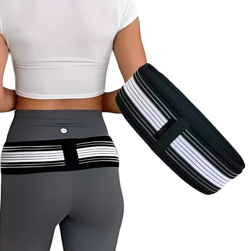 Ceinture Lombaire Sacro Iliaque, Ceinture Orthopédique Soulager la Sciatique, Les Douleurs Du Dos Du Bassin Des Hanches et Jambe Soutien Fort Antidérapant et Respirant pour Homme et Femme (S)