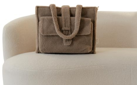 Nelipies The Brand Wickeltasche Teddy Mom Bag mit Wickelunterlage, Flaschenhalter, Kinderwagenbefestigung, Crossbody Gurt, Windeletui