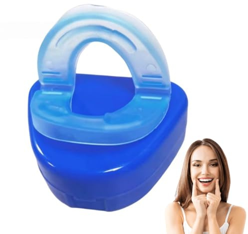 LAKPYN Bite Antirussamento In Eva, Design Ergonomico,Con Custodia, Senza Bpa, Aiuta A Ridurre Il Russare, Migliora La Concentrazione E Il Sonno (Blu)