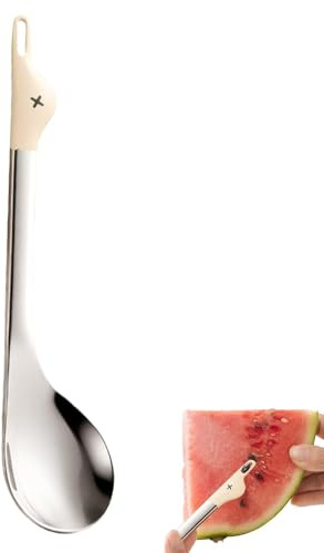 Scavino per Meloni - Cucchiaio Portatile Ergonomico in Acciaio Inossidabile,Porzionatore da | per Melone Cantalupo, Melone Hami, Papaya, Burro, Dessert, Verdure e Domestica