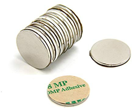 Adesivo N42 Magnete Neodimio Per Arti, Artigianato, Creazione Di Modelli, Fai -Da -Te, Hobby, Ufficio E Casa - 20mm Dia x 1,5mm - 2kg Di Tiro - Pacchetto Di 10