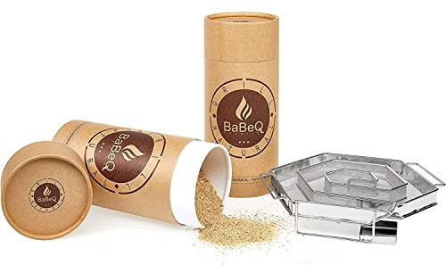 BaBeQ - Premium Kaltraucherzeuger V1 Edelstahl für 12 Std Kaltrauch (Sparbrand) Smoker Kaltrauch-Generator für Räucherofen - Raucherzeuger Räucherschnecke für Fleisch & Fisch entwickelt (Starter-Set)