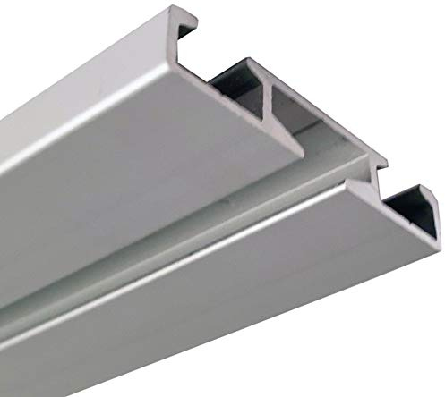 Bestlivings Vorhangschiene Aluminium - Silber 1/2-Lauf 90 cm