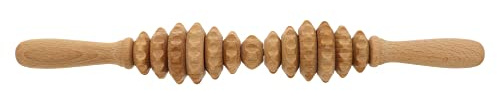 5x HOFMEISTER® Massage-Gerät aus Buchen-Holz, gegen Verspannungen & Schmerzen, Wellness & Entspannung für Rücken & Nacken, Naturprodukt aus Europa, Rücken-Massage-Roller, 40 cm