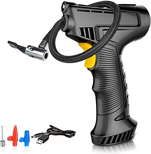 SachsenRAD LEICKE Akku Luftpumpe, Kompressor 8.5V 100W 150PSI, Auto Luftpumpe Elektrisch Digital Portable air Compressor mit LCD Bildschirm 2200mAh DC Verpackung für Auto, Fahrrad,Motorrad und Ball