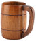 VOBOR Hölzerne Biertasse,Holzbecher Und Maßkrug Jumbo Teetasse,Retro Große Kapazität Tee Wasser Klassisches Holz Trinkbecher Mit Griff Für Kaffee Bier Tee,Becher Natürliche Holz Kaffee Tasse