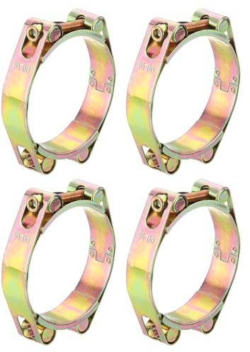 sourcing map 4 Pack T-Bolt Hose Clamp, 0.8 Heavy Duty Adjustable Tube Clamps Radiator Hose Clamp Working Range 60-70mm for 2.36-2.76 Hose ID Intake Soft Hose Intercooler Clamp