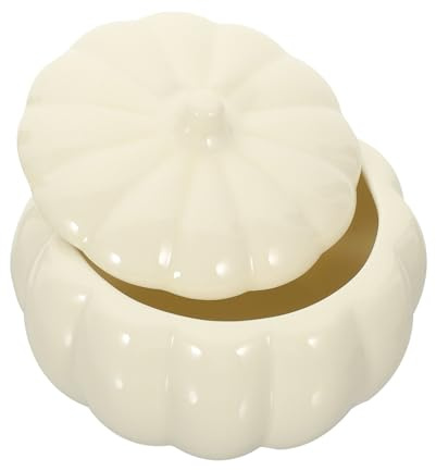 VALICLUD Tarro de Cerámica Forma de Calabaza de 200ml para Almacenar, Resistente y Previene la Entrada de Polvo, Adecuado para Uso en Cocina Familiar