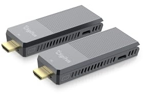 DIGITUS Wireless HDMI Extender – UHD 4K 60 Hz – bis 150 m Reichweite | Set aus Transmitter und Receiver – HDMI 2.0, HDCP 2.2, H.265 – IEEE 802.11.b/g/n/ac WiFi – ohne App – Grau
