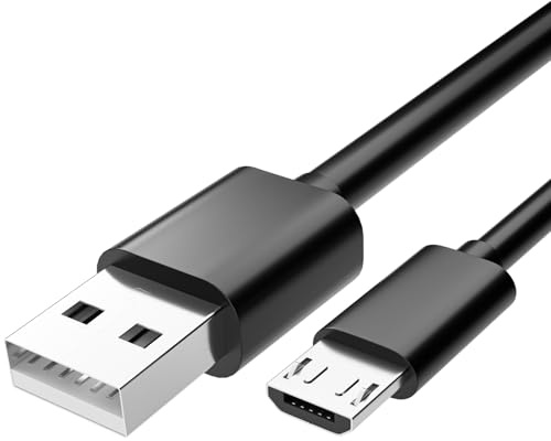 pluX Micro USB Power Supply Cord Replacement for Kindle Paperwhite, Fire HD Tablet, and Oasis; UK Wall Charger Cable, Compatible withFast Charging Wire works with older 2007-2018 Kindle Generations