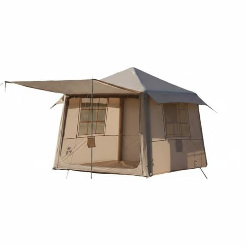 DimyFew Refugio Inflable Tienda Carpa Hogar con Porche Integrado Estructura de Aire Autoportante Impermeable 3000 Mm Ventanas