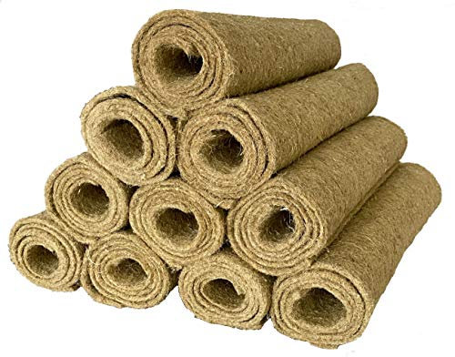 pemmiproducts Nagerteppich 100% Hanf, 40 x 25 cm ca. 5 mm dick, 10er Pack, Nagermatte, Hanfmatte für Kaninchen,Meerschweinchen, Nager,Hemp mat