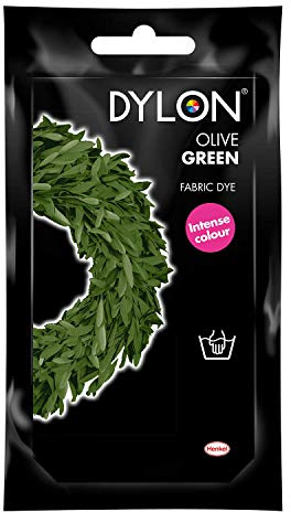 DYLON Hand Dye, Fabric Dye Sachet for Clothes, Soft Furnishings and Projects, 50 g - Olive Green