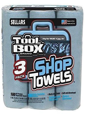 Sellars Wipers & Sorbents 5448301 Tool Blue Shop Towel (3 Pack)