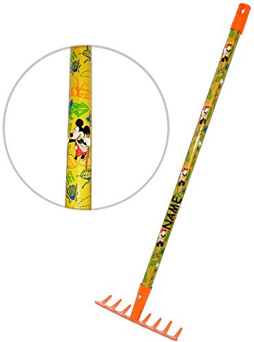 alles-meine.de GmbH Kinder - Harke/Rechen - aus Holz & Metall - Mickey Maus - incl. Name - 72 cm lang - Garten & Balkon - groß bunt Gartenwerkzeug mit Langen Stiel - stabil..